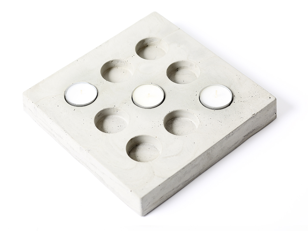 Beton-Designobjekt Teelichterhalter
