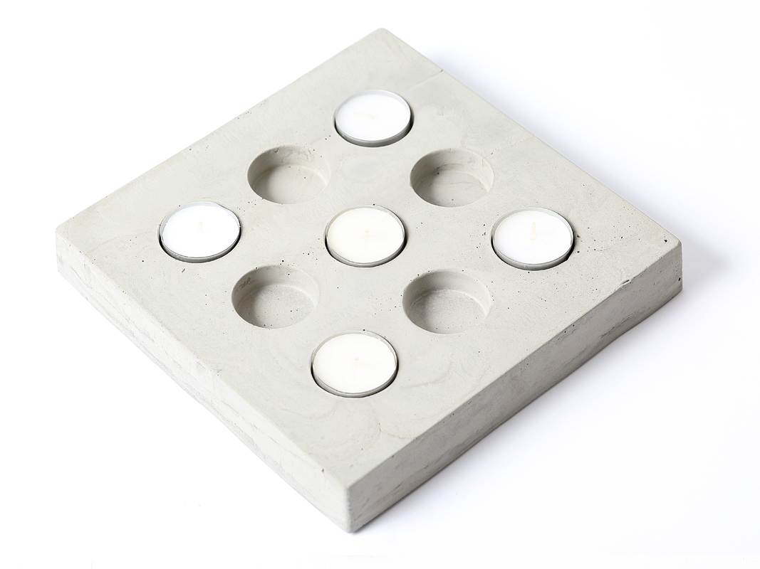 Beton-Designobjekt Teelichterhalter