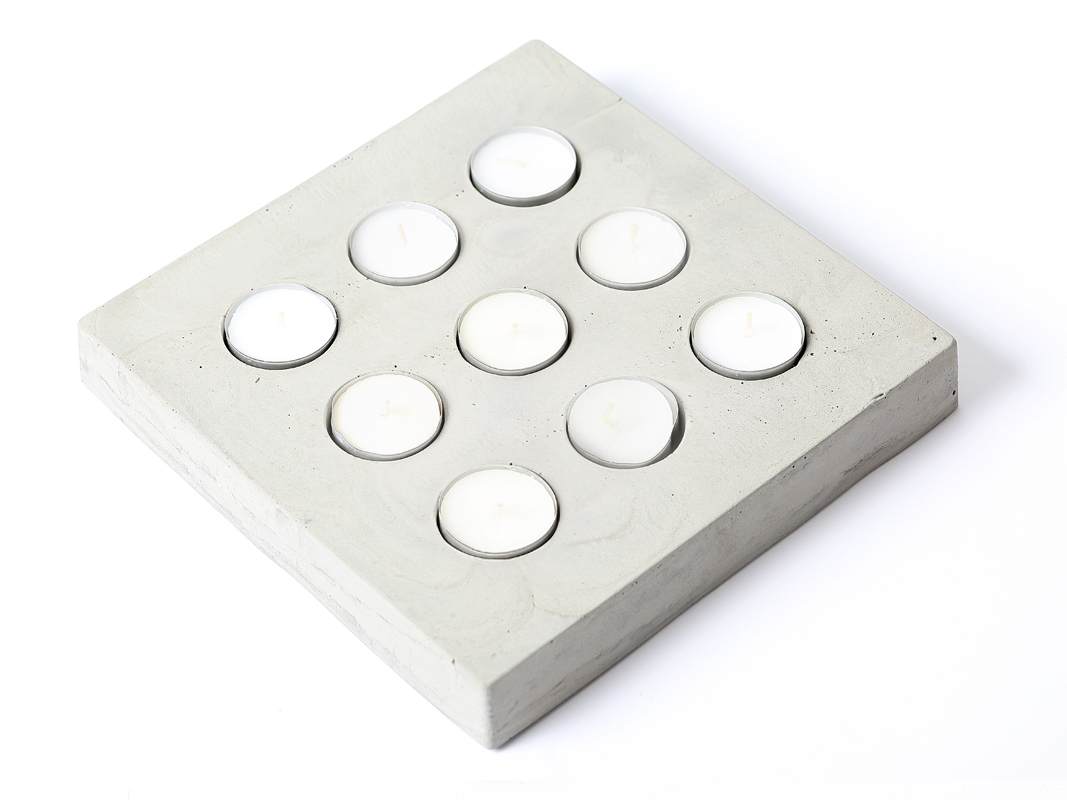 Beton-Designobjekt Teelichterhalter