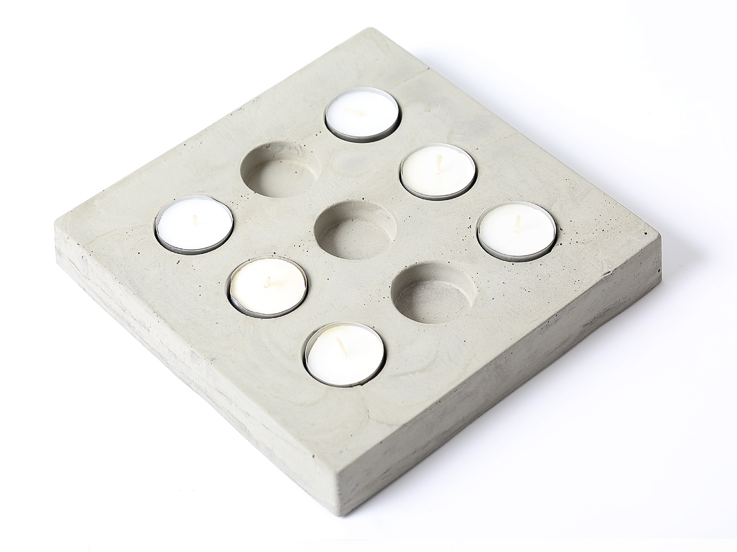 Beton-Designobjekt Teelichterhalter
